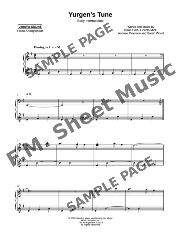 Yurgen s Tune from The Wingfeather Saga By Andrew Peterson F M 